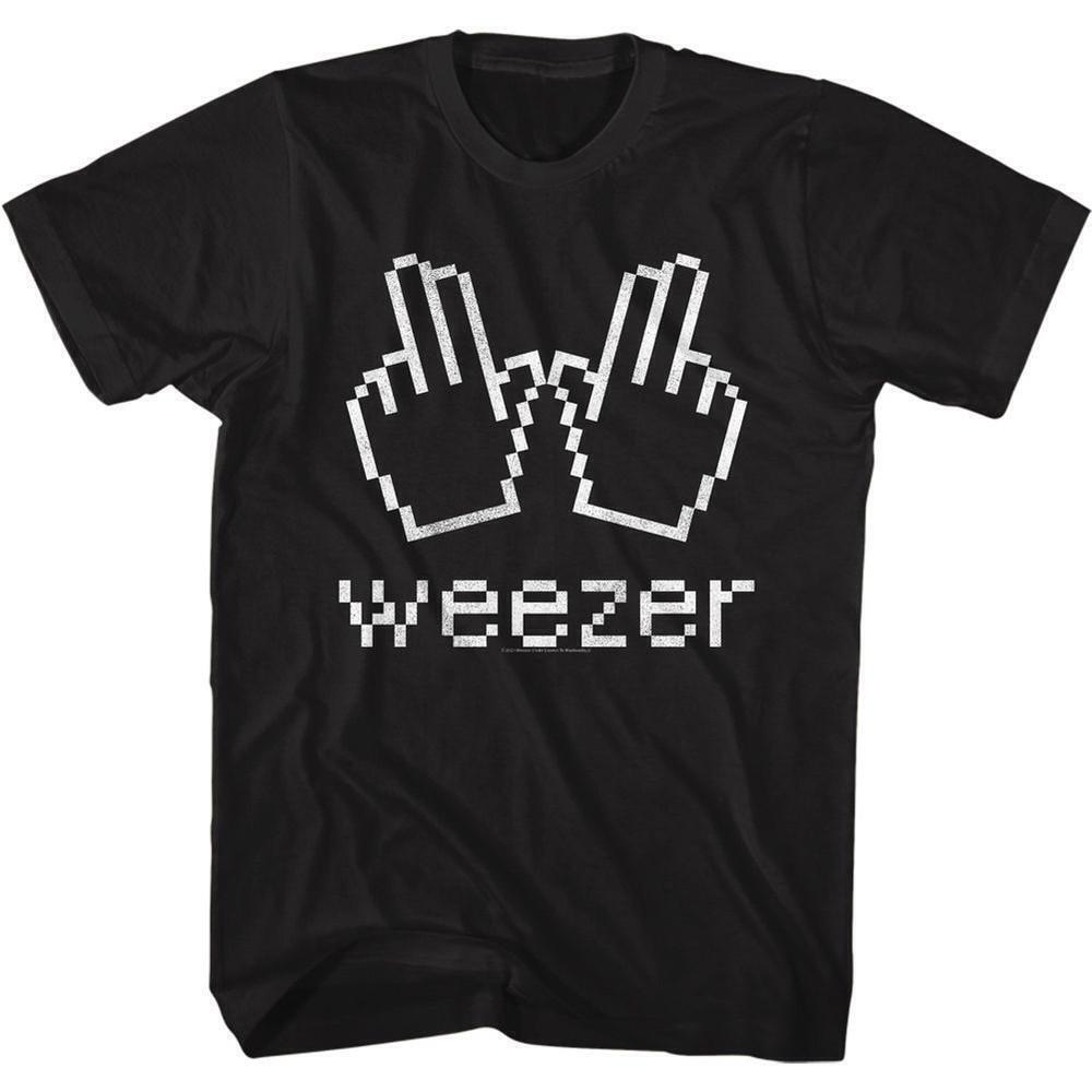Weezer Cursor W And Logo Black T Shirt